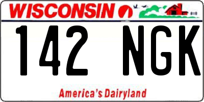 WI license plate 142NGK