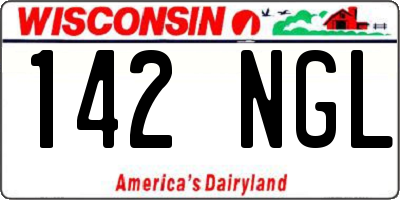 WI license plate 142NGL