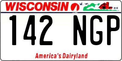 WI license plate 142NGP