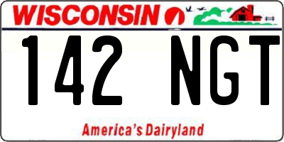 WI license plate 142NGT