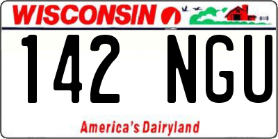 WI license plate 142NGU