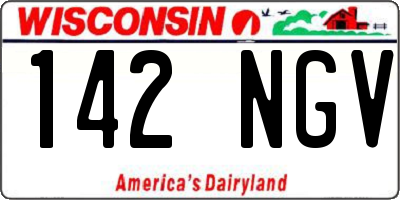 WI license plate 142NGV