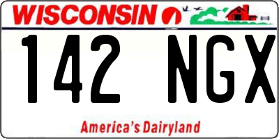 WI license plate 142NGX