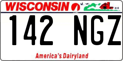 WI license plate 142NGZ