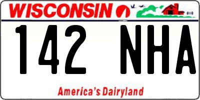 WI license plate 142NHA