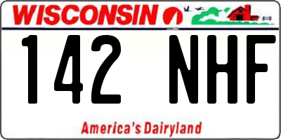 WI license plate 142NHF