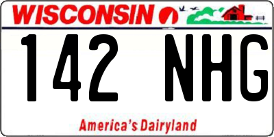 WI license plate 142NHG
