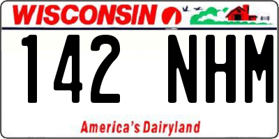 WI license plate 142NHM