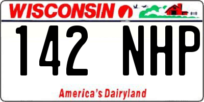 WI license plate 142NHP