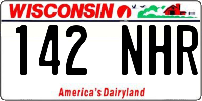 WI license plate 142NHR