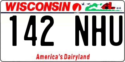 WI license plate 142NHU