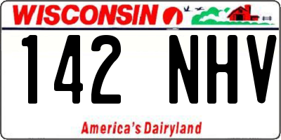 WI license plate 142NHV