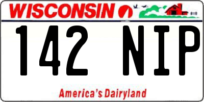 WI license plate 142NIP