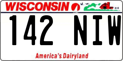 WI license plate 142NIW