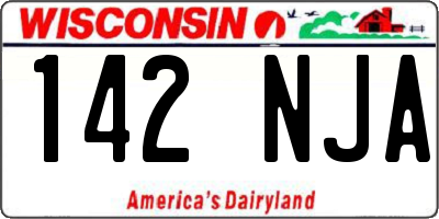 WI license plate 142NJA