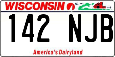 WI license plate 142NJB