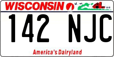 WI license plate 142NJC