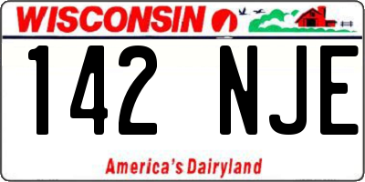 WI license plate 142NJE