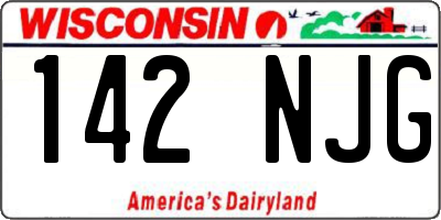 WI license plate 142NJG