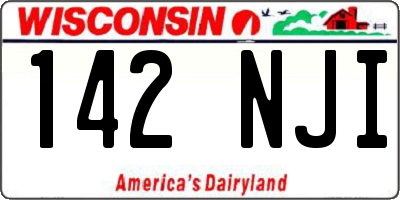 WI license plate 142NJI