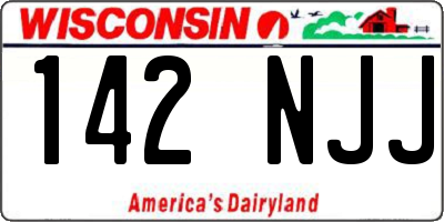 WI license plate 142NJJ
