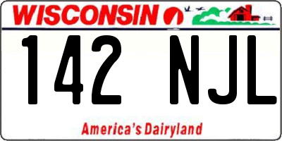 WI license plate 142NJL