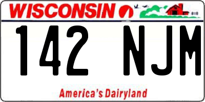 WI license plate 142NJM