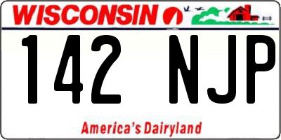WI license plate 142NJP
