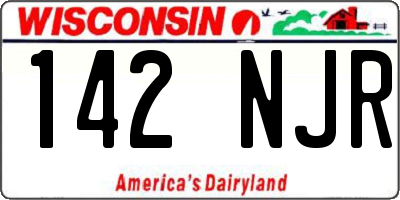 WI license plate 142NJR
