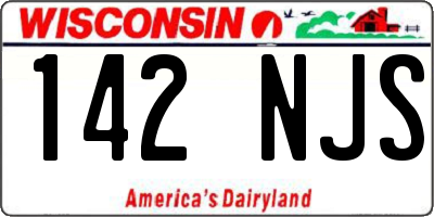 WI license plate 142NJS