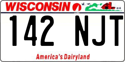 WI license plate 142NJT
