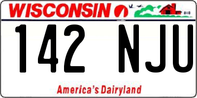 WI license plate 142NJU