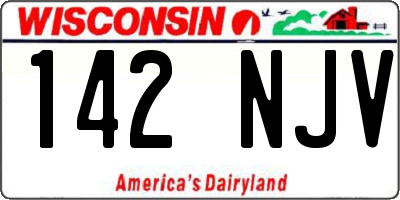 WI license plate 142NJV