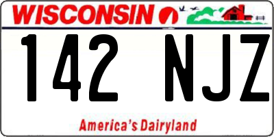 WI license plate 142NJZ