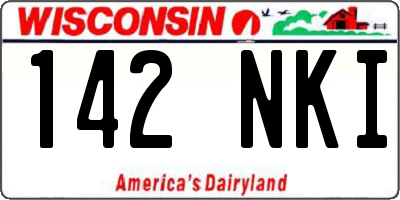 WI license plate 142NKI