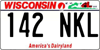 WI license plate 142NKL