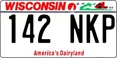 WI license plate 142NKP