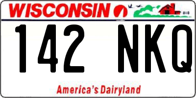 WI license plate 142NKQ