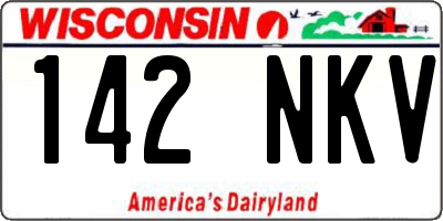 WI license plate 142NKV