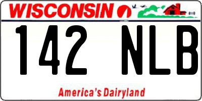 WI license plate 142NLB