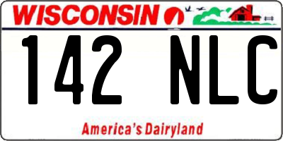 WI license plate 142NLC