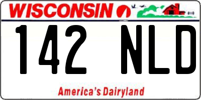 WI license plate 142NLD