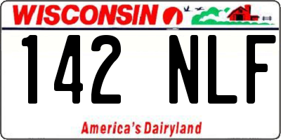 WI license plate 142NLF