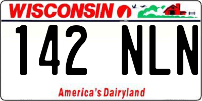 WI license plate 142NLN