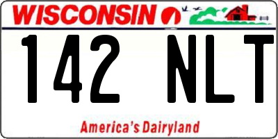 WI license plate 142NLT