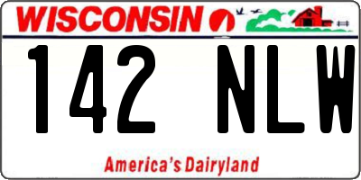 WI license plate 142NLW