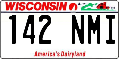 WI license plate 142NMI