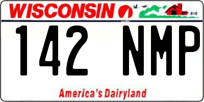 WI license plate 142NMP