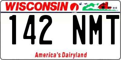 WI license plate 142NMT