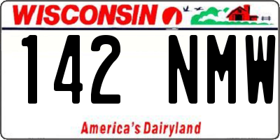 WI license plate 142NMW